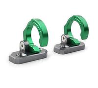 ASDGH 2 pezzi Morsetto a scatto for tubo flessibile freno anteriore posteriore CNC, for KX85 2001-2019, KLX140 2008-2019, KLX250S 2009-2014, verde Clip per tubo freno moto