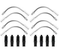 ASDGH 4 set di tubi guida for cavi freno bici a V, tubi freno in gomma for bici da strada e montagna Tubo freno posteriore(BLACK v brake noodles)