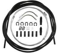 ASDGH 4 set di tubi guida for cavi freno bici a V, tubi freno in gomma for bici da strada e montagna Tubo freno posteriore(BLACK brake cables)