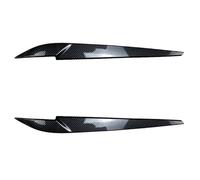 ASDGH Adesivi for fari anteriori in carbonio lucido for X5 X6 F15 F16 2014-2018, sopracciglio, palpebre, decorazione for fari anteriori Pellicola per fari(Carbon black)