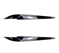 ASDGH Adesivi for fari anteriori in carbonio lucido for X5 X6 F15 F16, decorazione for fari anteriori, 2014-2018 Pellicola per fari(Gloss Black)