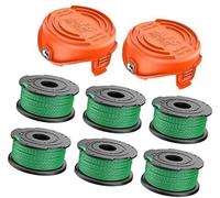 ASDGH Bobina di filo for decespugliatore, for Black and Decker, 2 mm, 20 piedi, bobine di ricambio for alimentazione automatica, for GL8033 GL9035, tappo for decespugliatore, for 90583594 (6 bobine +