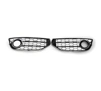 ASDGH for A4B8 Touring Edition 2007-2010 2 Pezzi Telaio fendinebbia Anteriore Perforato a Nido d'Ape Parti modificate for Auto 8K0807681J 8K0807681 Cornice Decorativa fendinebbia(Black with Plating)