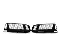 ASDGH for A4L Sports Edition S4 2016-2018 2 Pezzi Telaio fendinebbia Anteriore Perforato a Nido d'Ape Parti modificate for Auto 8W0807681K 8W080768 Cornice Decorativa fendinebbia(Black Gloss Black)