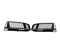 ASDGH for A4L Sports Edition S4 2016-2018 2 Pezzi Telaio fendinebbia Anteriore Perforato a Nido d'Ape Parti modificate for Auto 8W0807681K 8W080768 Cornice Decorativa fendinebbia(Black with Plating)