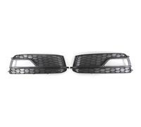 ASDGH for A5 2013-2017 Accessori for Auto 2 Pezzi Telaio fendinebbia Anteriore a Nido d'Ape Rete Centrale 8T0807681K 8T0807682K 8T0807681M 8T0807682M Cornice Decorativa fendinebbia(Black Black)