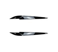 ASDGH For X5 F15 X6 F16 2014-2018, rivestimento for sopracciglia del faro anteriore, adesivo in fibra di carbonio nero lucido Pellicola per fari(Carbon Fiber Look)