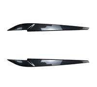 ASDGH For X5 F15 X6 F16 2014-2018, rivestimento for sopracciglio del faro anteriore dell'auto, adesivo in fibra di carbonio nero lucido, palpebre for sopracciglia automatiche Pellicola per fari(Carbon