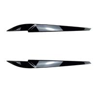 ASDGH For X5 F15 X6 F16 2014-2018, rivestimento for sopracciglio del faro anteriore dell'auto, adesivo in fibra di carbonio nero lucido, palpebre for sopracciglia automatiche Pellicola per fari(Gloss