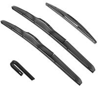 ASDGH Kit set spazzole tergicristallo for JAZZ 2 MK2 2009-2014 RS, ricariche parabrezza anteriore e posteriore 26"+14"+14" (colore: anteriore posteriore, dimensioni: RHD) Tergicristallo posteriore(BLA