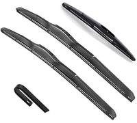 ASDGH Set di spazzole tergicristallo, for NISSAN, Note MK1 E11 2006-2013 Parabrezza anteriore Parabrezza lunotto posteriore 24"18"12" Spazzole lavavetri 2010 2005 (Colore: Anteriore Posteriore, Dimens