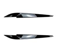 ASDGH Sopracciglia for fari auto, for X5 X6 F15 F16 2014-2018, finitura decorativa for coprifari, in fibra di carbonio nera lucida. Pellicola per fari(Glossy Black)