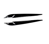 ASDGH Sopracciglia for fari auto, for X5 X6 F15 F16 2014-2018, palpebre decorative for coprifari, in fibra di carbonio, nero lucido. Pellicola per fari(Glossy Black)