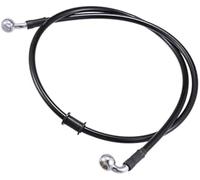 ASDGH Tubo flessibile universale for freni auto, tubo flessibile for olio, 100 cm, in acciaio inox, gel di silice, nero, 1 pz. Tubo freno posteriore