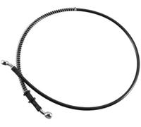 ASDGH Tubo flessibile universale for freni auto, tubo flessibile for olio, 100 cm, in acciaio inox, gel di silice, nero, 1 pz. Tubo freno posteriore