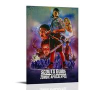 ASDGHIAWEUWQ Poster moderno con guida degli scout all'apocalisse zombie, arte retrò, stampa artistica su tela, 60 x 90 cm, con cornice