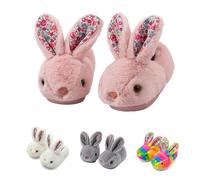 ASDIIT Pantofole da coniglietto per ragazze, scarpe da bambino con pelliccia di coniglio, pantofole invernali da bambino con cartone animato, antiscivolo