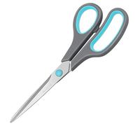 Asdirne 8.5" Scissors, Stainless Steel Blades, Soft Grip Handle, Suitable for Households,Offices and Schools, All Purpose, Blue/Grey