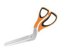 Asdirne Forbici da pizza, tagliapizza con lama affilata in acciaio inossidabile alimentare e manico ergonomico, forbici da cucina multifunzionali, 27 cm, nero/arancia