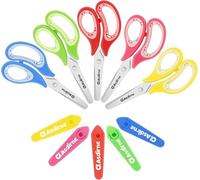 Asdirne Forbici per bambini, Forbici per l'artigianato con lame smussate in acciaio inossidabile e impugnatura morbida, colori assortiti, 13,5 cm, 5 pezzi