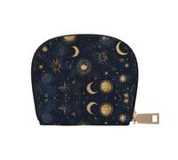 ASDJHFABKY Confezione di carte in stile fantascienza con motivo a stelle multiple borsa in pelle portafoglio luna atleti che corrono - Portatore essenziale a mani libere 9 x 11 cm, A24., 9X11CM
