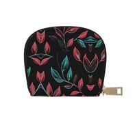 ASDJHFABKY Nature Scenery - Borsa in pelle con fiori blu e bianchi, portafoglio floreale in vaso, confezione di carte per pendolari attivi, per carte di transito e documenti d'identità ad accesso