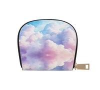 ASDJHFABKY Nature Scenery - Borsa in pelle con fiori blu e bianchi, portafoglio floreale in vaso, confezione di carte per pendolari attivi, per carte di transito e documenti d'identità ad accesso