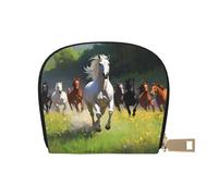 ASDJHFABKY Nature Scenery - Borsa in pelle con fiori blu e bianchi, portafoglio floreale in vaso, confezione di carte per pendolari attivi, per carte di transito e documenti d'identità ad accesso
