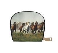 ASDJHFABKY Nature Scenery - Borsa in pelle con fiori blu e bianchi, portafoglio floreale in vaso, confezione di carte per pendolari attivi, per carte di transito e documenti d'identità ad accesso