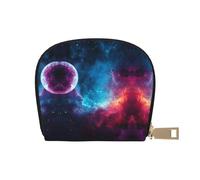 ASDJHFABKY Nature Scenery - Borsa in pelle con fiori blu e bianchi, portafoglio floreale in vaso, confezione di carte per pendolari attivi, per carte di transito e documenti d'identità ad accesso