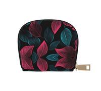 ASDJHFABKY Nature Scenery - Borsa in pelle con fiori blu e bianchi, portafoglio floreale in vaso, confezione di carte per pendolari attivi, per carte di transito e documenti d'identità ad accesso