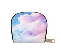 ASDJHFABKY Nature Scenery - Borsa in pelle con fiori blu e bianchi, portafoglio floreale in vaso, confezione di carte per pendolari attivi, per carte di transito e documenti d'identità ad accesso