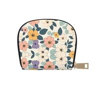 ASDJHFABKY Retro Floral Card Pack Flower Leather Bag Bohemia Wallet Frequent Drivers - Pedaggio e Gas Card Organizer 9X11CM, A6, 9X11CM