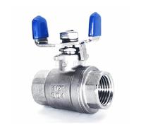 ASDJKL Hardware 1/4" 3/8" 1/2" 3/4" 1" BSPT Valvola a sfera di chiusura completa in acciaio inossidabile 304 316 resistente acqua gas olio con manico a farfalla giunto (1/2", BSPT Female_SS316L)