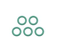 ASDJKL Raccordi hardware 5 anelli in gomma fluoro, diametro esterno 5,5 mm, diametro interno 3,5 mm, larghezza 1 mm, guarnizione di tenuta verde per prevenire perdite nell'impianto idraulico, rondella