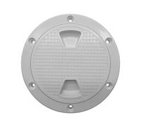 ASDJKL Raccordi per navi da 10,2 cm, in plastica ABS, rotonda, per ispezione del portello, antiscivolo, per camper, yacht, barche, accessori bianchi per attrezzature marine (10,2 cm, nero)