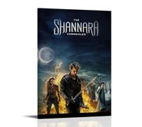 ASDJWAUEYWEH Poster su tela con le cronache di Shannara, decorazione artistica da parete, vintage, decorazione estetica per soggiorno e camera da letto, 40 x 60 cm, con cornice