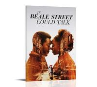 ASDJWAUEYWEH Poster su tela con scritta "If Beale Street Could Talk", decorazione artistica da parete, vintage, decorazione estetica per soggiorno e camera da letto, 20 x 30 cm, con cornice