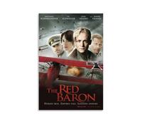 ASDJWAUEYWEH Poster su tela, decorazione artistica da parete con il barone rosso, vintage, decorazione estetica per soggiorno, camera da letto, 50 x 75 cm, senza cornice