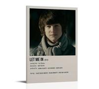 ASDJWAUEYWEH Poster su tela, decorazione artistica da parete con scritta "Let Me In", decorazione artistica da parete, stile vintage, per soggiorno e camera da letto, 30 x 45 cm, con cornice