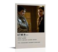 ASDJWAUEYWEH Poster su tela, decorazione artistica da parete con scritta "Let Me In", vintage, decorazione estetica per soggiorno e camera da letto, 40 x 60 cm, con cornice