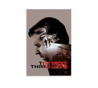 ASDJWAUEYWEH Poster su tela, decorazione artistica da parete con scritta "The Next Three Days", stile vintage, per soggiorno, camera da letto, 50 x 75 cm, senza cornice