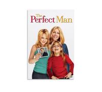 ASDJWAUEYWEH Poster su tela, decorazione artistica da parete con scritta "The Perfect Man", stile vintage, per soggiorno, camera da letto, 60 x 90 cm, senza cornice