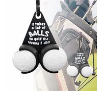 asdmm Supporto per Palline da Golf - at Least I Still Have Two Balls Left 3D Divertente Stampato con 2 Slot per Tee, Rilascio rapido, 1 Pezzo