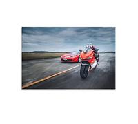 ASDSA Poster su tela, motivo: Ferrari e Ducati, decorazione artistica da parete moderna per camera da letto, 30 x 45 cm