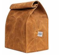 ASEBBO Borsa da Pranzo in Tela Cerata - Borsa da Pranzo Riutilizzabile in Carta Marrone per Donne, Ufficio, Lavoro, Scuola