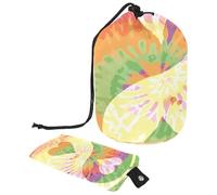 asebiunh - Grande borsa per il trucco a cilindro, con coulisse, stile hippie, per la pace, tai chi, tie-dye, borsa per cosmetici da viaggio portatile, Multicolore, 9.9x6.9in/25.2x17.6cm