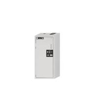 Asecos S-Pegasus-90 - Armadio di sicurezza con porta a battente, chiusura a cilindro sinistra e profilato, colore grigio chiaro, larghezza 596 mm, profondità 616 mm, altezza 1298 mm
