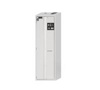 Asecos S-Phoenix 90 - Armadio di sicurezza con porta pieghevole, fermaporta sinistra e chiusura a cilindro profilato, colore grigio chiaro, larghezza 596 mm, profondità 616 mm, altezza 1968 mm