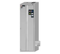 Asecos S-Phoenix Touchless-90 - Armadio di sicurezza con porta a soffietto e chiusura a cilindro, colore grigio chiaro, larghezza 596 mm, profondità 616 mm, altezza 1968 mm